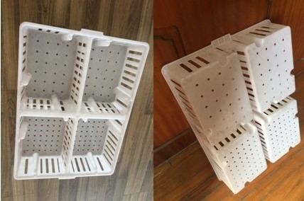 acheter caisse en plastique de cage de poulet de cage en plastique de volaille d'accessoires de ferme avicole de 685x495x135mm online manufacture